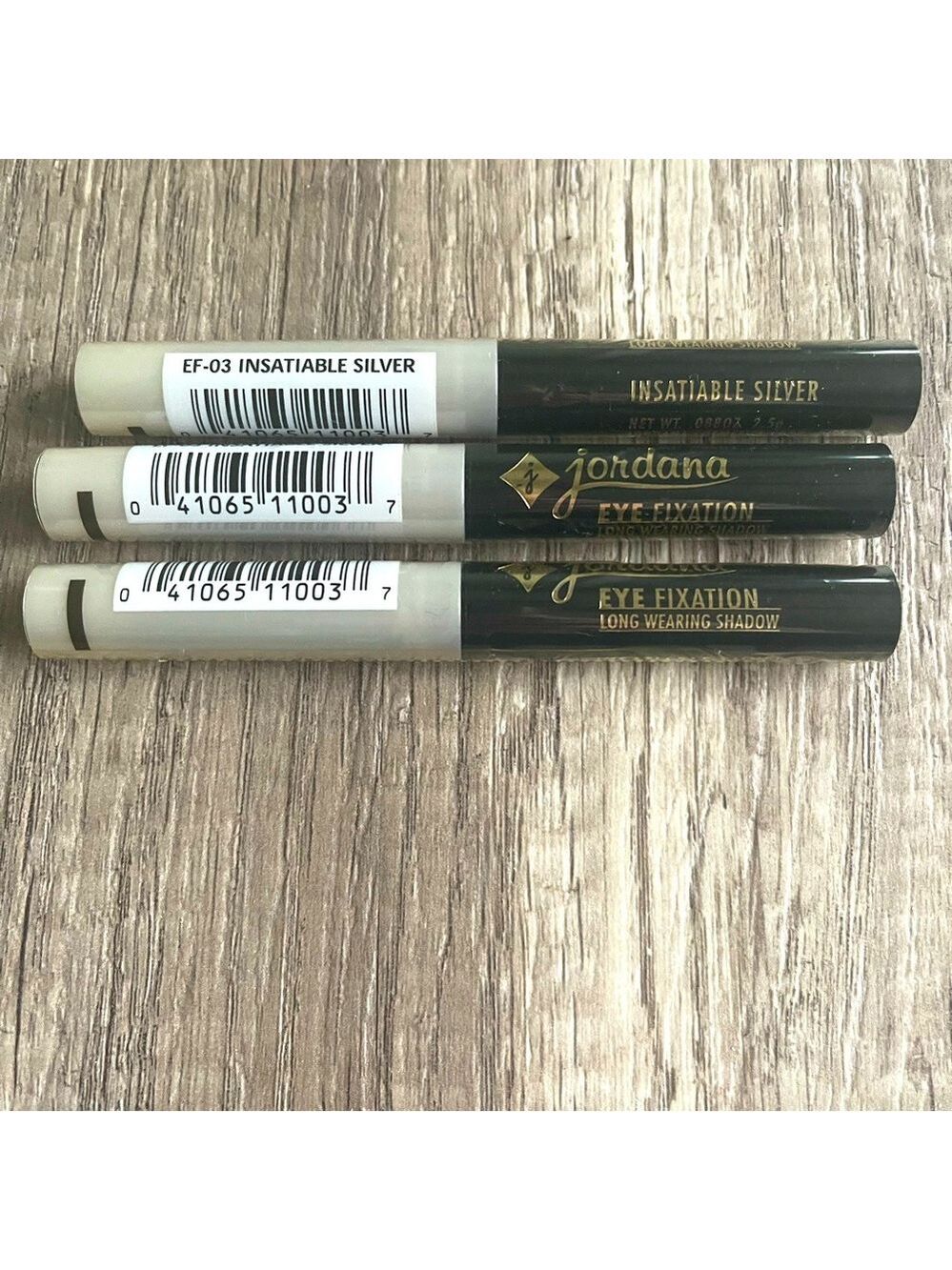 3 Jordana Insatiable Silver Eyeshadow